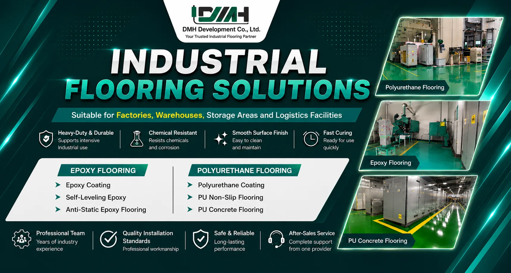 DMH — industrial factory flooring Epoxy / PU