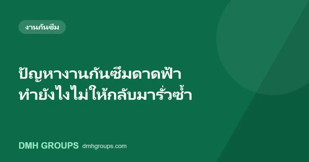 ปัญหางานกันซึมดาดฟ้า ทำยังไงไม่ให้กลับมารั่วซ้ำ
