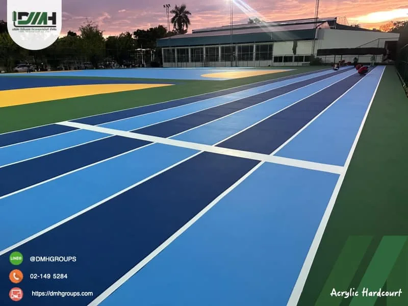 สนามกีฬาและลู่วิ่งระบบ Acrylic Hardcourt