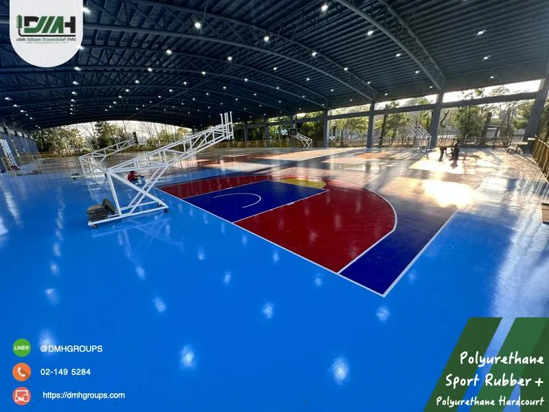 สนามกีฬาในร่มพื้น Polyurethane Sport Rubber