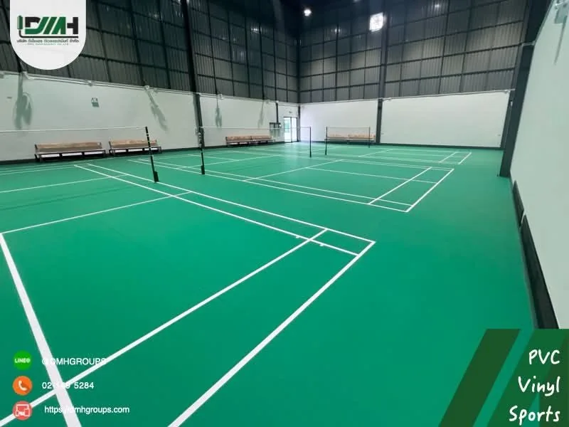 สนามแบดมินตันในร่มพื้น PVC Sport